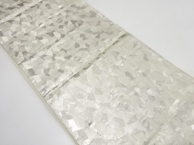 抽象模様織り出し　全通袋帯